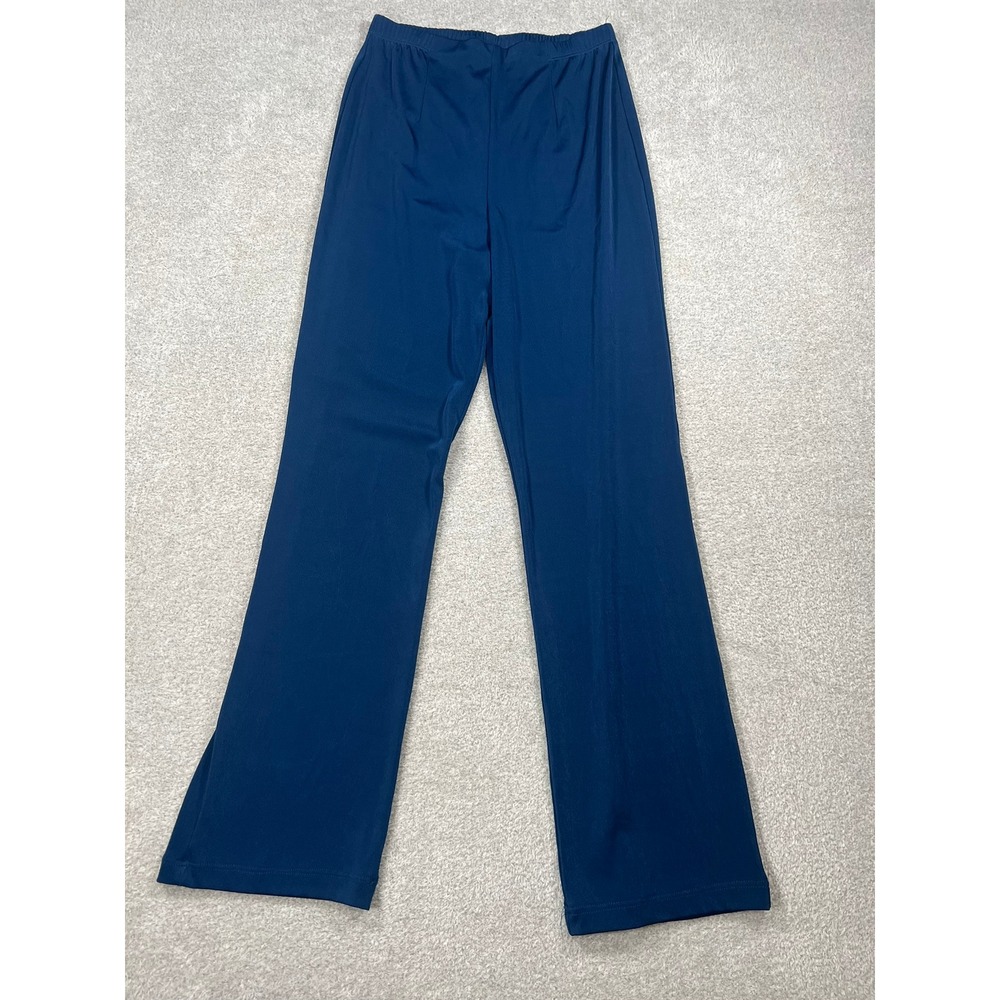 Additions by Chicos Navy Blue Straight Leg Stretch Pull On Pants Size 0 Regular